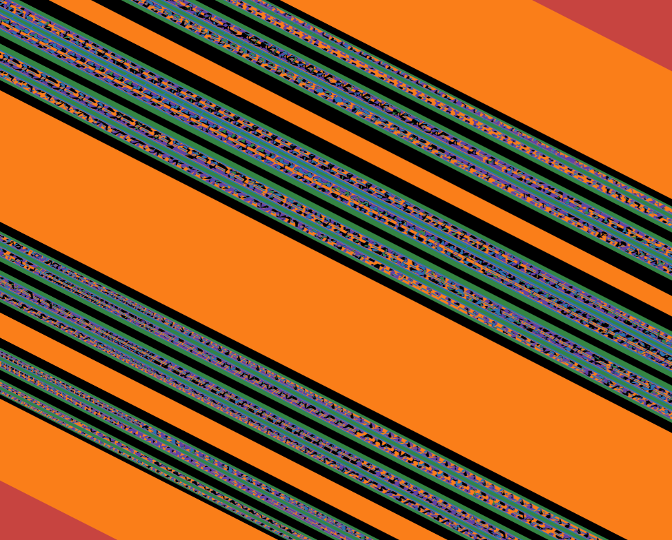 Large-scale curved region with layered stripe structures and a dark basin-like area