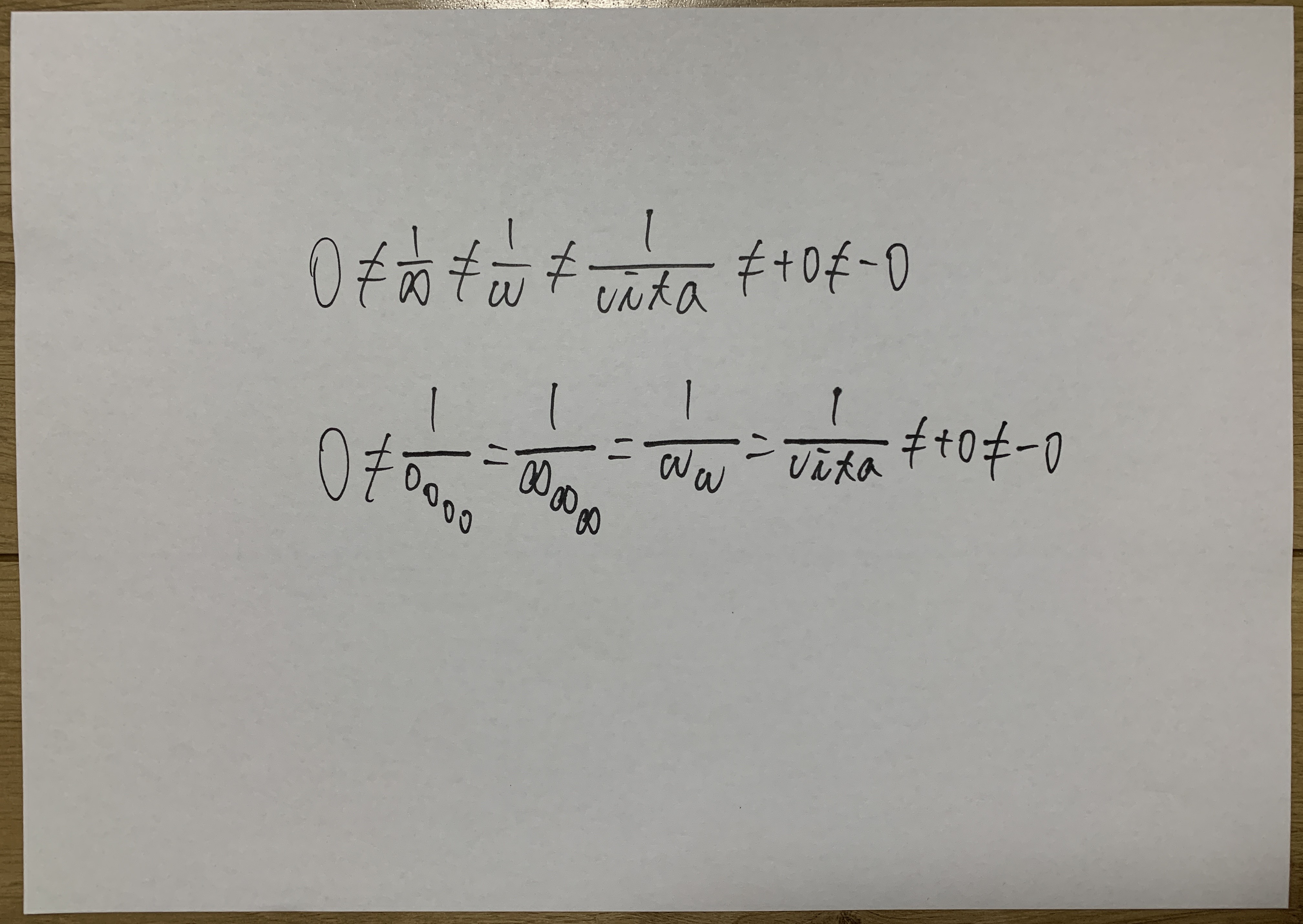 Infinitesimal hierarchy around zero